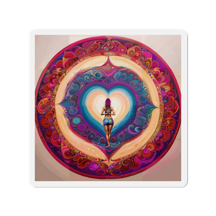 Cosmic Heart Vortex - Die-cut Magnet - Home Decor - g(0D·IO) - 6 × 6" - Die-Cut - 1 pc