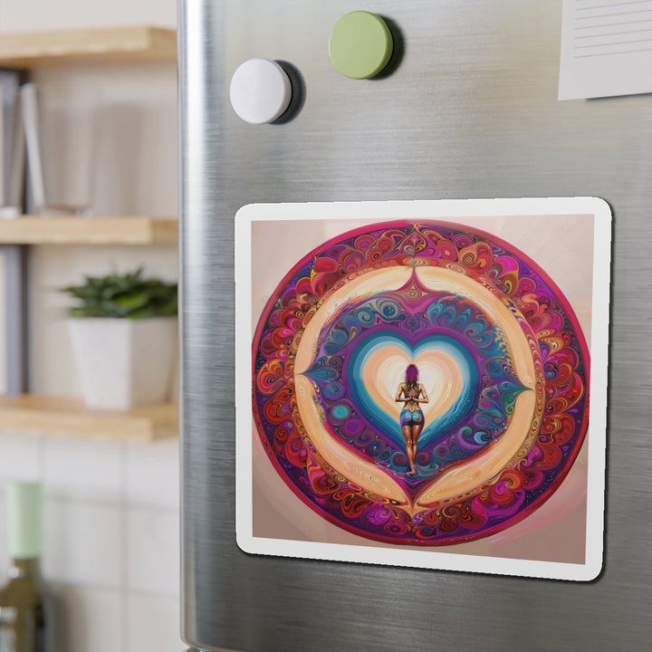 Cosmic Heart Vortex - Die-cut Magnet - Home Decor - g(0D·IO) - 6 × 6" - Die-Cut - 1 pc