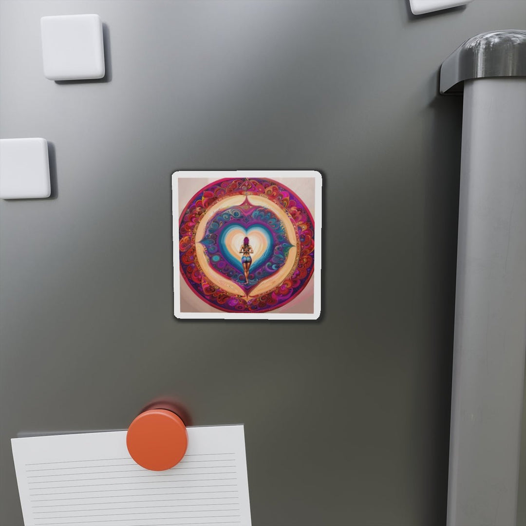 Cosmic Heart Vortex - Die-cut Magnet - Home Decor - g(0D·IO) - 6 × 6" - Die-Cut - 1 pc
