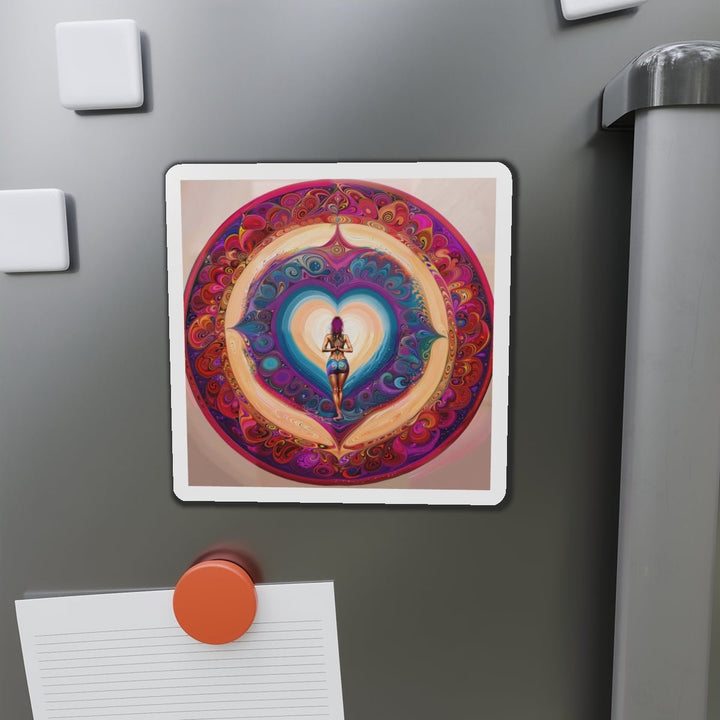 Cosmic Heart Vortex - Die-cut Magnet - Home Decor - g(0D·IO) - 6 × 6" - Die-Cut - 1 pc