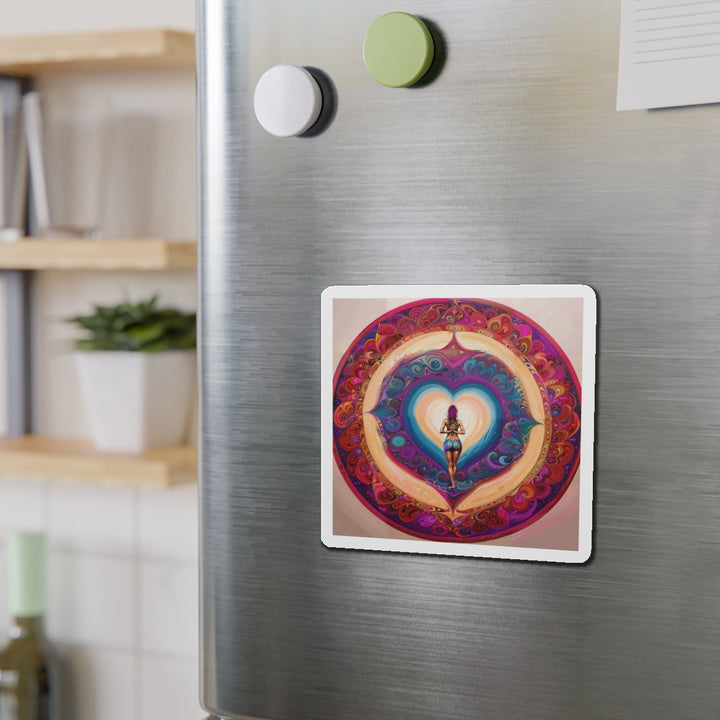 Cosmic Heart Vortex - Die-cut Magnet - Home Decor - g(0D·IO) - 6 × 6" - Die-Cut - 1 pc
