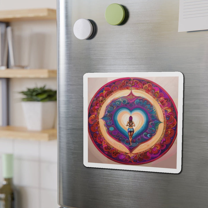 Cosmic Heart Vortex - Die-cut Magnet - Home Decor - g(0D·IO) - 6 × 6" - Die-Cut - 1 pc