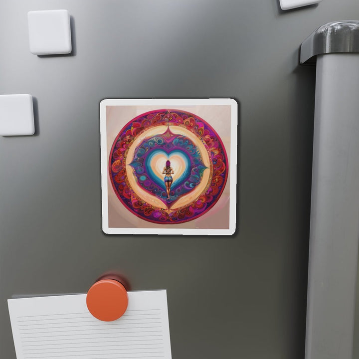 Cosmic Heart Vortex - Die-cut Magnet - Home Decor - g(0D·IO) - 6 × 6" - Die-Cut - 1 pc