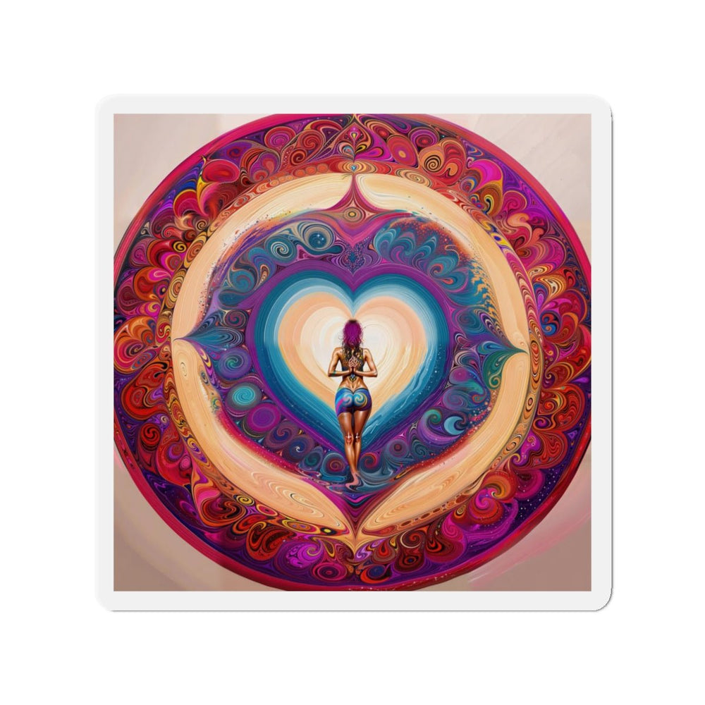 Cosmic Heart Vortex - Die-cut Magnet - Home Decor - g(0D·IO) - 3" x 3" - Die-Cut - 1 pc