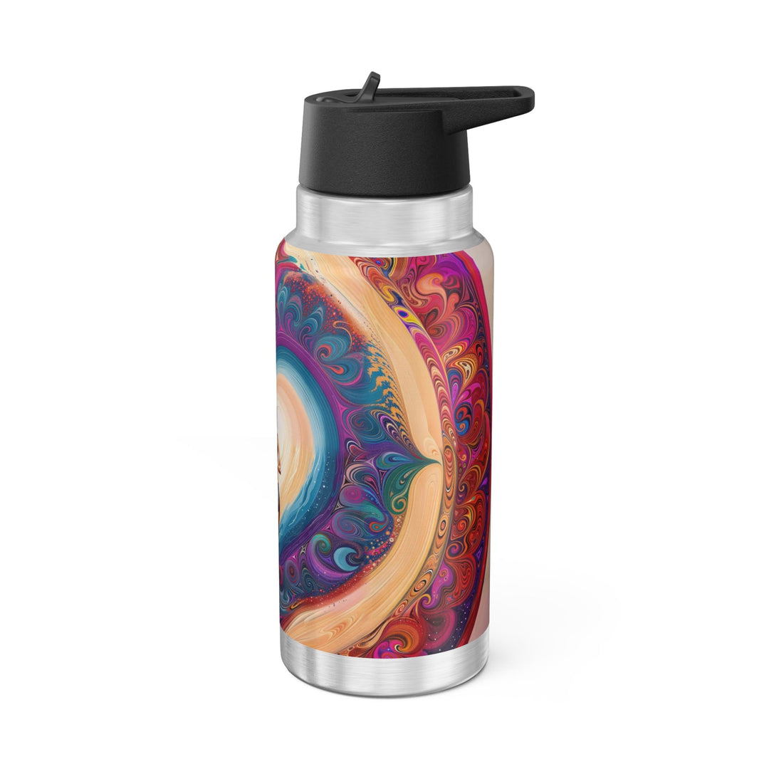 Cosmic Heart Vortex - Gator Tumbler 32oz - Mug - g(0D·IO) - Silver - 32oz -