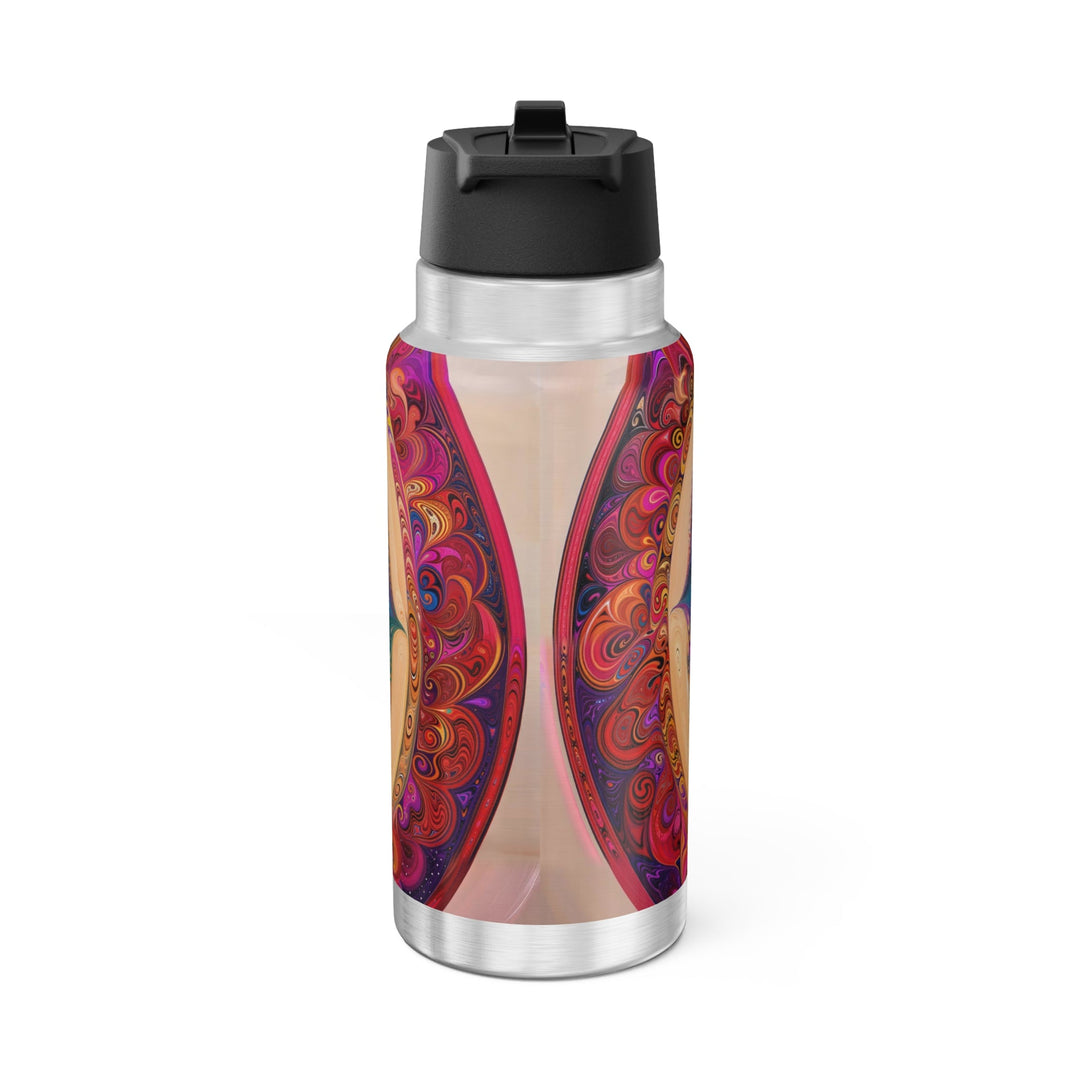 Cosmic Heart Vortex - Gator Tumbler 32oz - Mug - g(0D·IO) - Silver - 32oz -