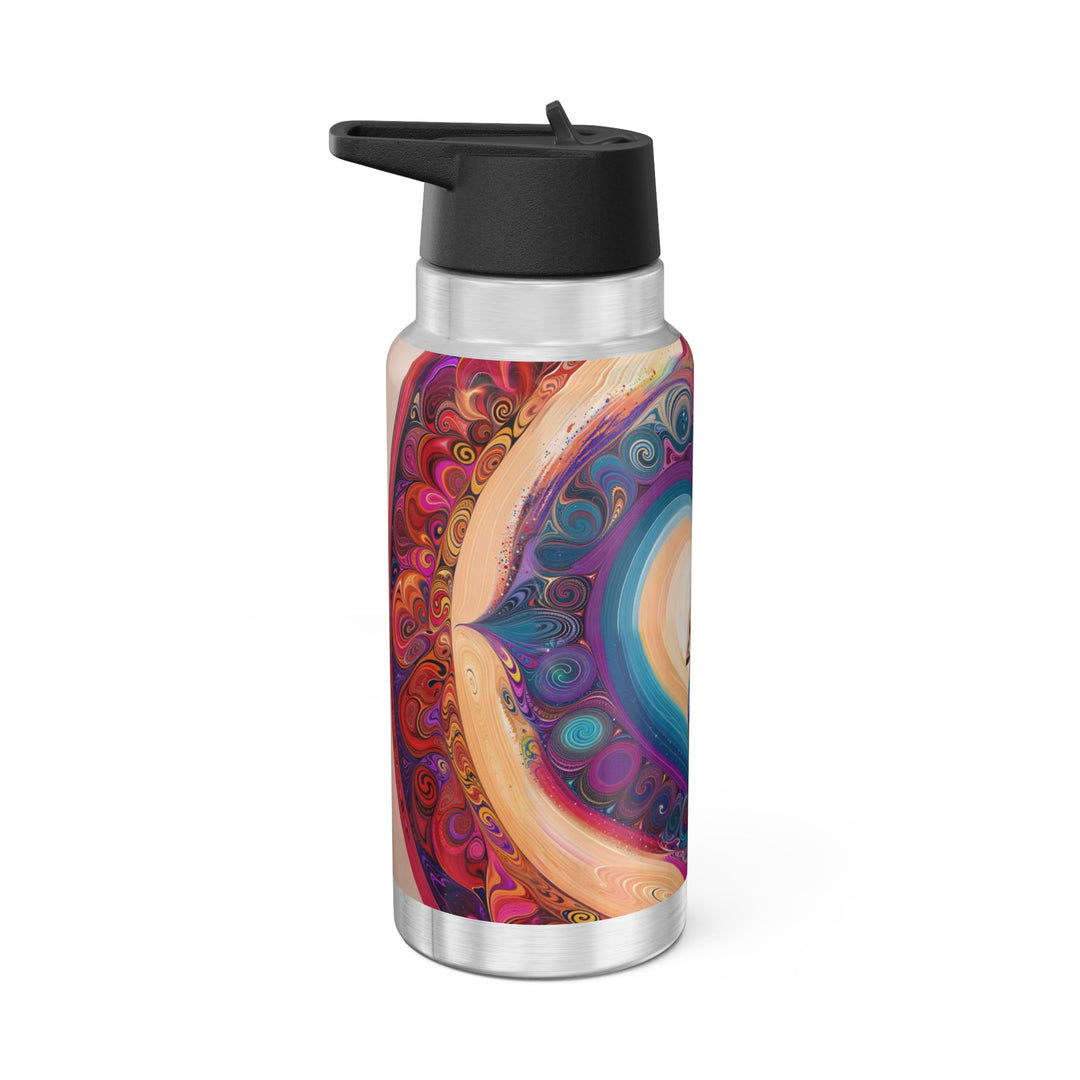 Cosmic Heart Vortex - Gator Tumbler 32oz - Mug - g(0D·IO) - Silver - 32oz -