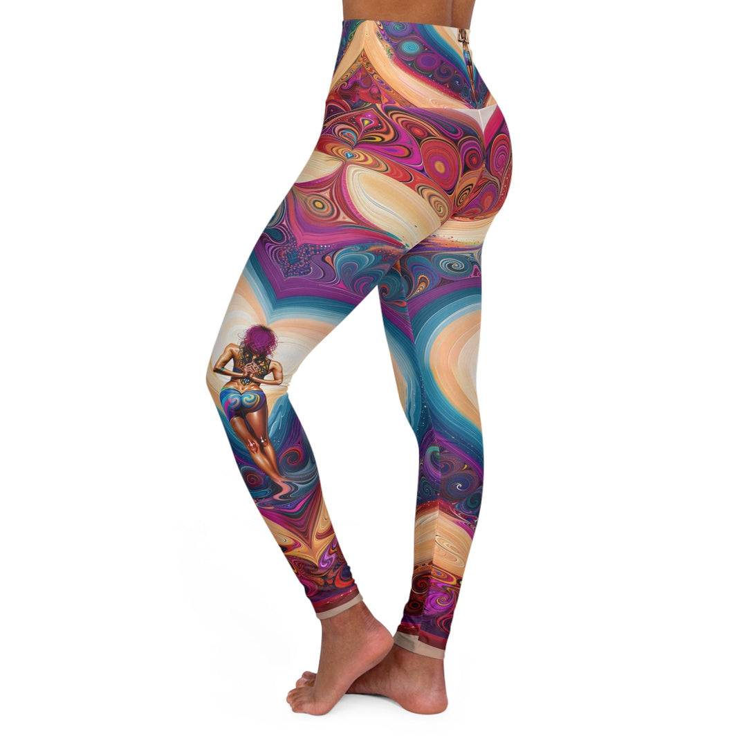 Cosmic Heart Vortex - High Waisted AOP Yoga Leggings - All Over Prints - g(0D·IO) - XS - -