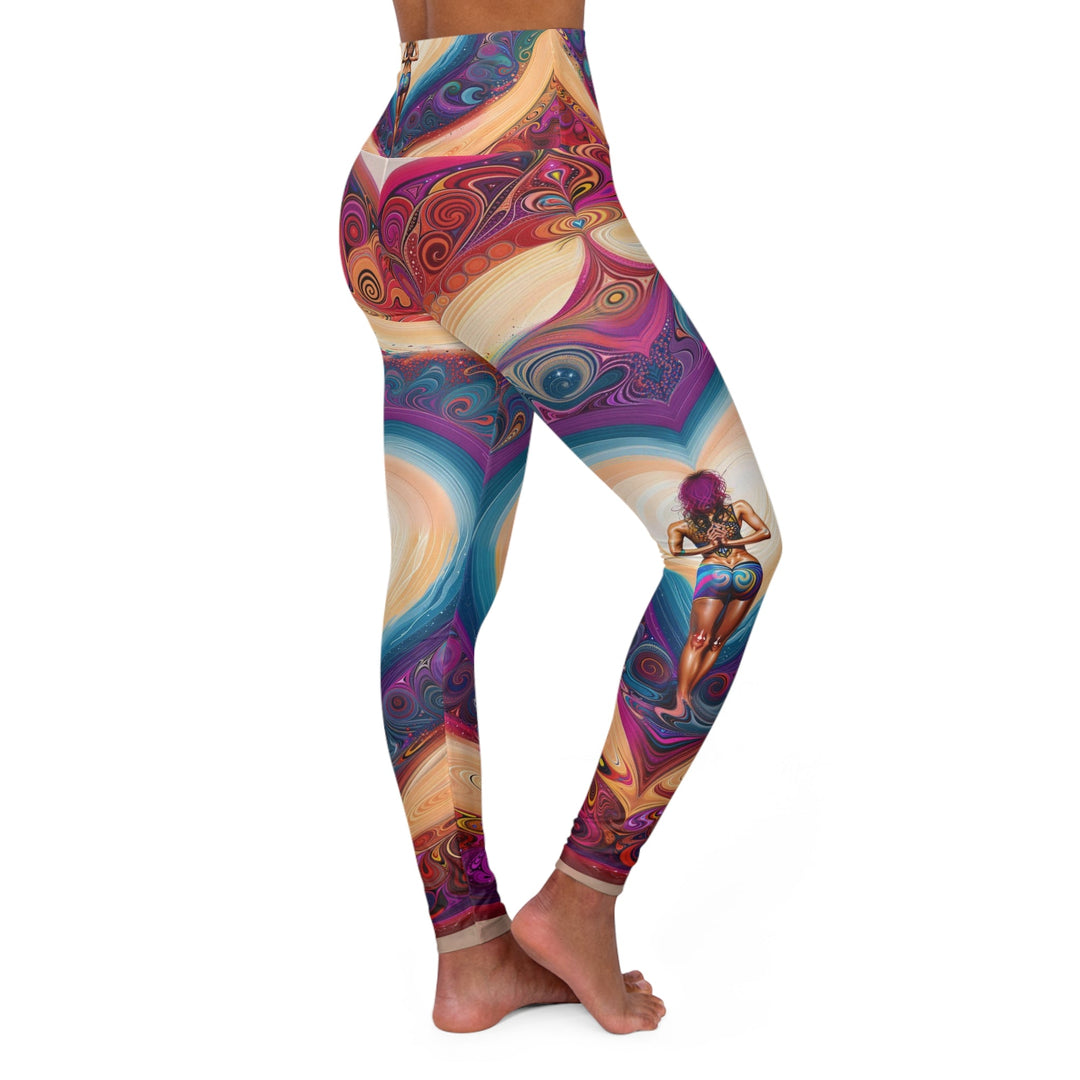 Cosmic Heart Vortex - High Waisted AOP Yoga Leggings - All Over Prints - g(0D·IO) - XS - -