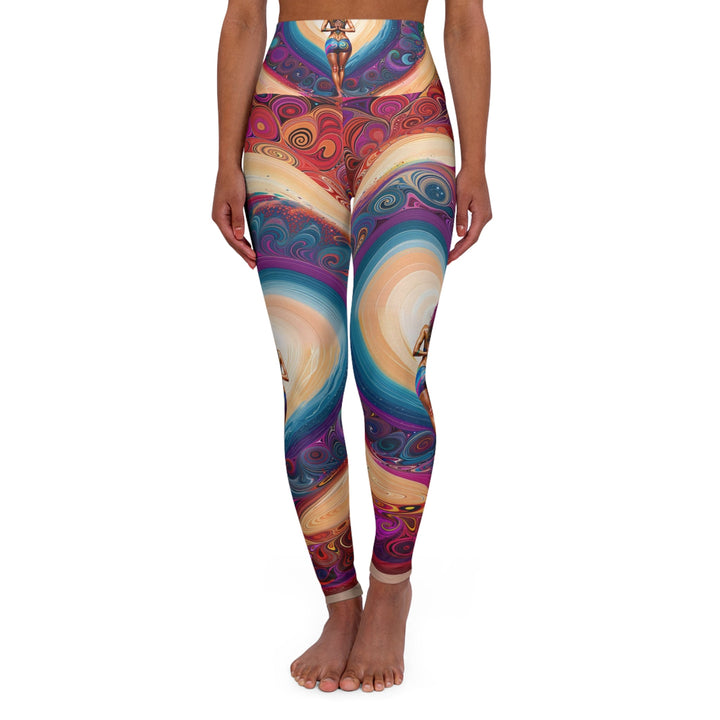 Cosmic Heart Vortex - High Waisted AOP Yoga Leggings - All Over Prints - g(0D·IO) - XS - -