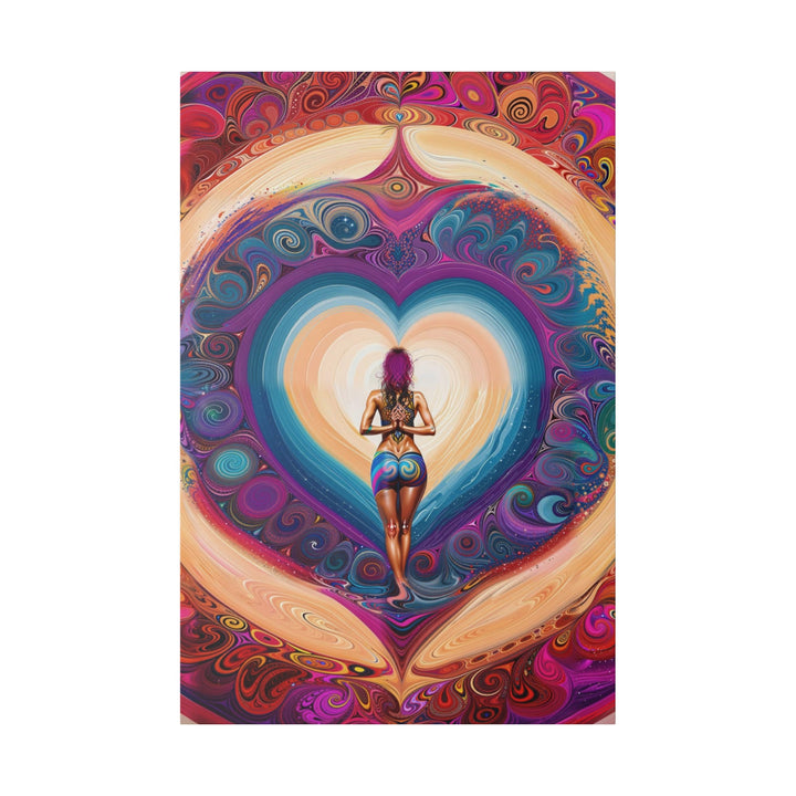 Cosmic Heart Vortex - Matte Canvas - Canvas - g(0D·IO) - 32″ x 48″ (Vertical) - 0.75'' -