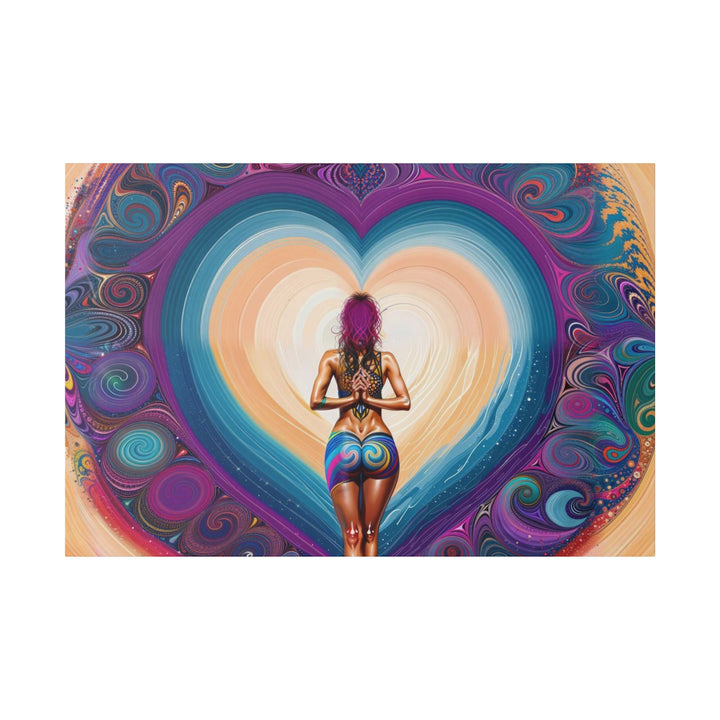 Cosmic Heart Vortex - Matte Canvas - Canvas - g(0D·IO) - 48″ x 32″ (Horizontal) - 0.75'' -