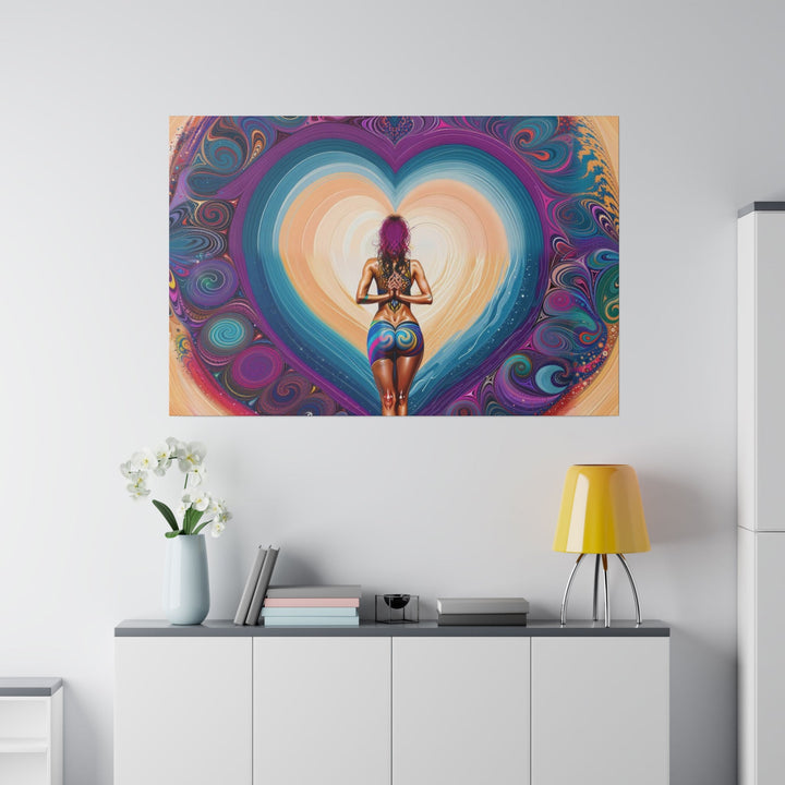 Cosmic Heart Vortex - Matte Canvas - Canvas - g(0D·IO) - 32" x 32" (Square) - 0.75'' -