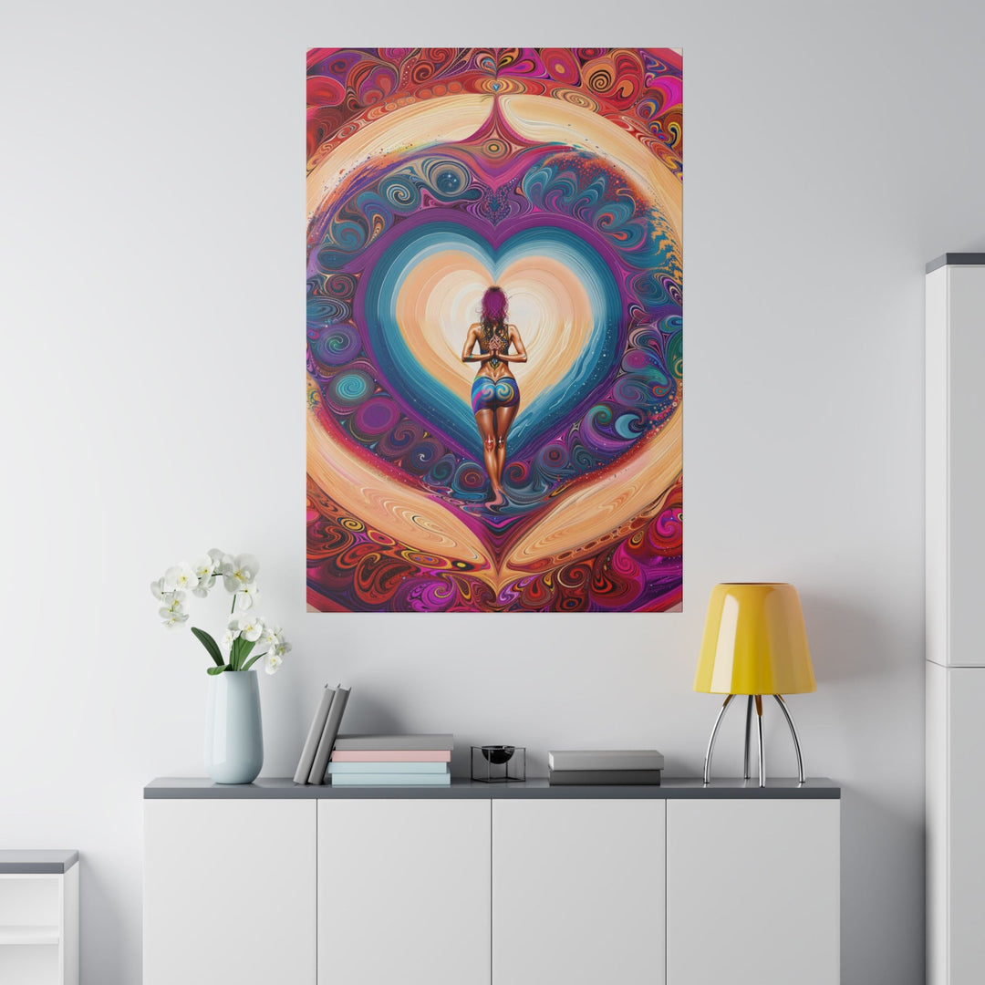 Cosmic Heart Vortex - Matte Canvas - Canvas - g(0D·IO) - 32" x 32" (Square) - 0.75'' -