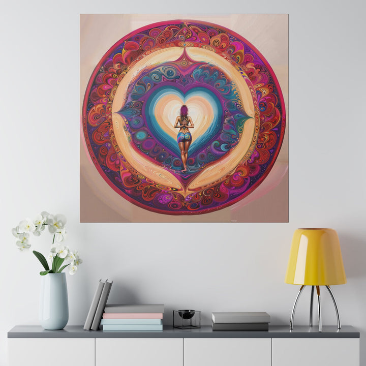 Cosmic Heart Vortex - Matte Canvas - Canvas - g(0D·IO) - 32" x 32" (Square) - 0.75'' -