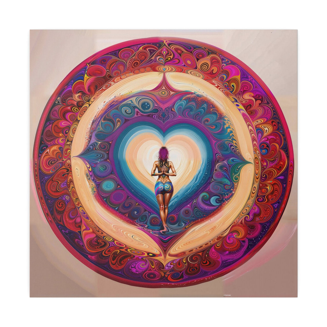 Cosmic Heart Vortex - Matte Canvas - Canvas - g(0D·IO) - 32" x 32" (Square) - 0.75'' -