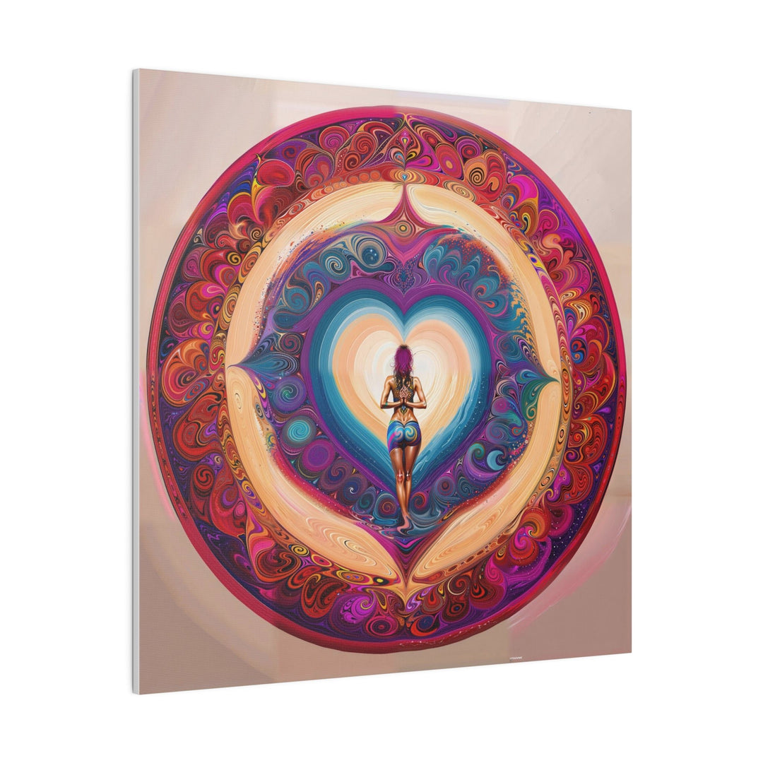 Cosmic Heart Vortex - Matte Canvas - Canvas - g(0D·IO) - 32" x 32" (Square) - 0.75'' -