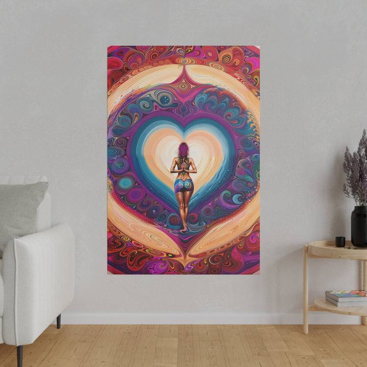 Cosmic Heart Vortex - Matte Canvas - Canvas - g(0D·IO) - 32" x 32" (Square) - 0.75'' -