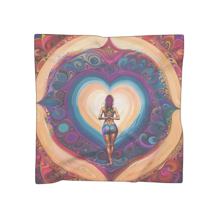 Cosmic Heart Vortex - Poly Scarf - Accessories - g(0D·IO) - Poly voile - 50" × 50" -