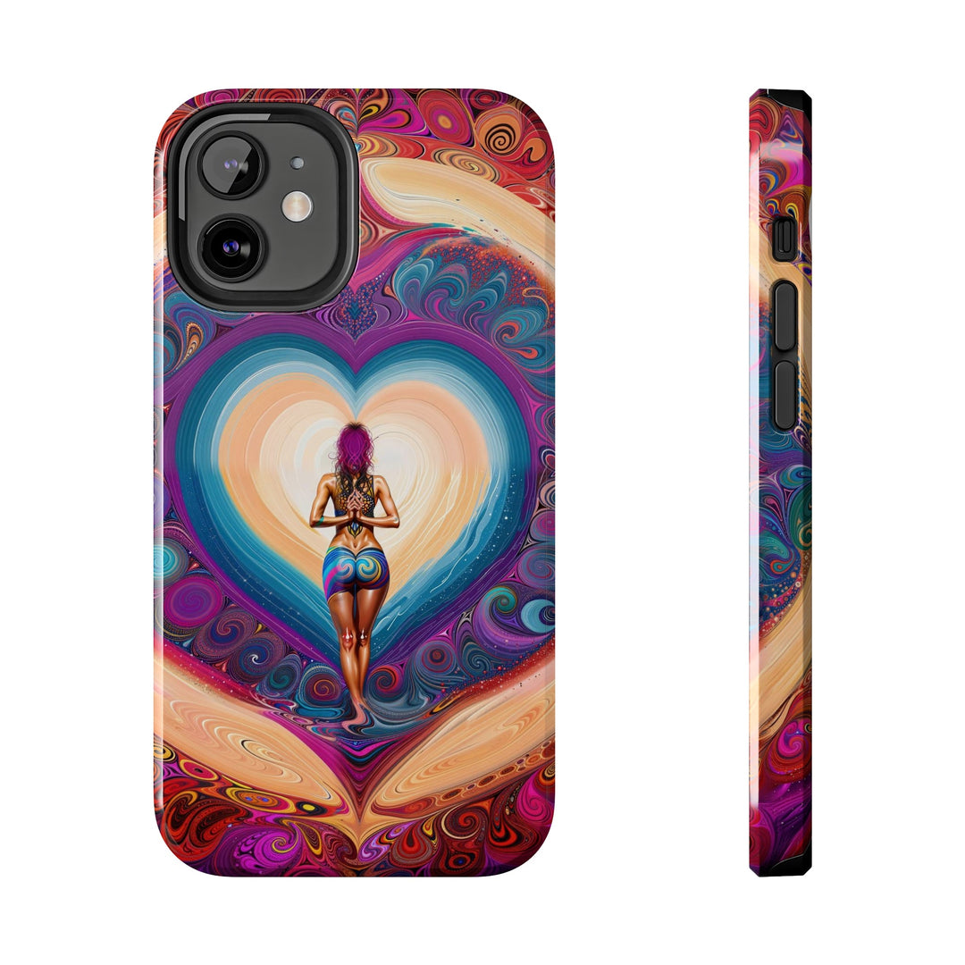 Cosmic Heart Vortex - Tough Phone Case - Phone Case - g(0D·IO) - iPhone 12 Mini - -