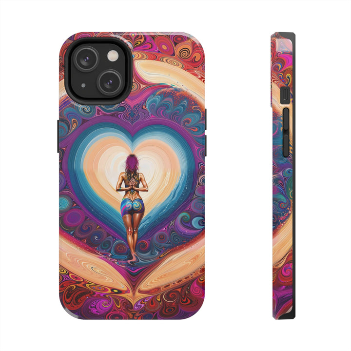 Cosmic Heart Vortex - Tough Phone Case - Phone Case - g(0D·IO) - iPhone 14 - -