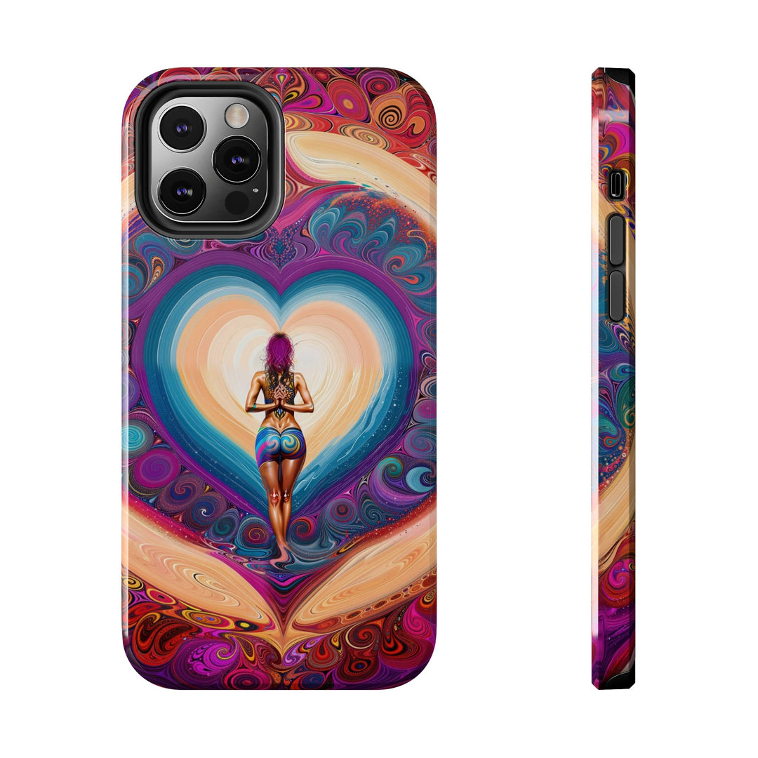 Cosmic Heart Vortex - Tough Phone Case - Phone Case - g(0D·IO) - iPhone 12 Pro - -