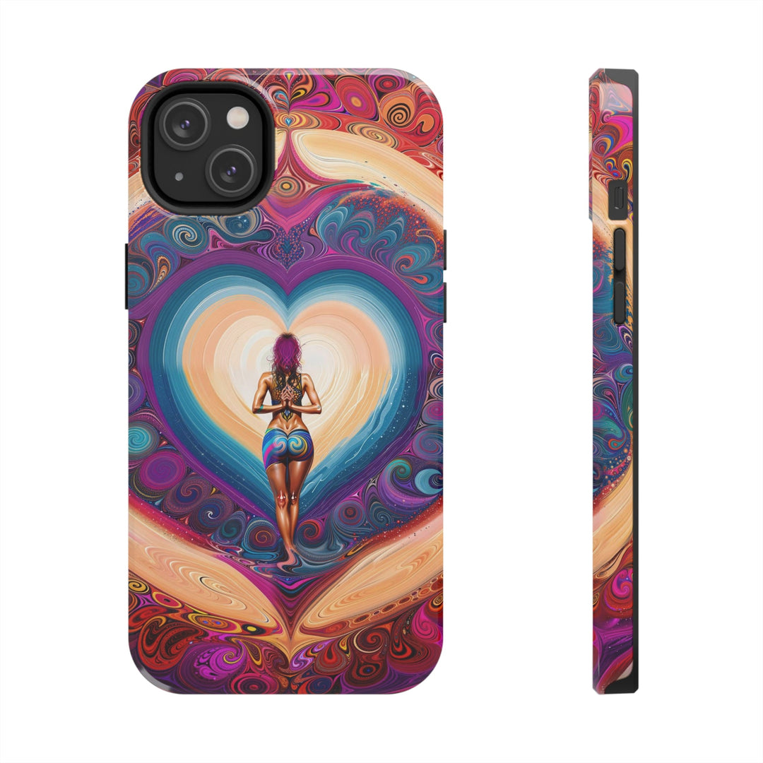 Cosmic Heart Vortex - Tough Phone Case - Phone Case - g(0D·IO) - iPhone 14 Plus - -