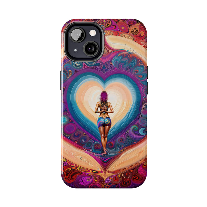 Cosmic Heart Vortex - Tough Phone Case - Phone Case - g(0D·IO) - iPhone 13 Mini - -