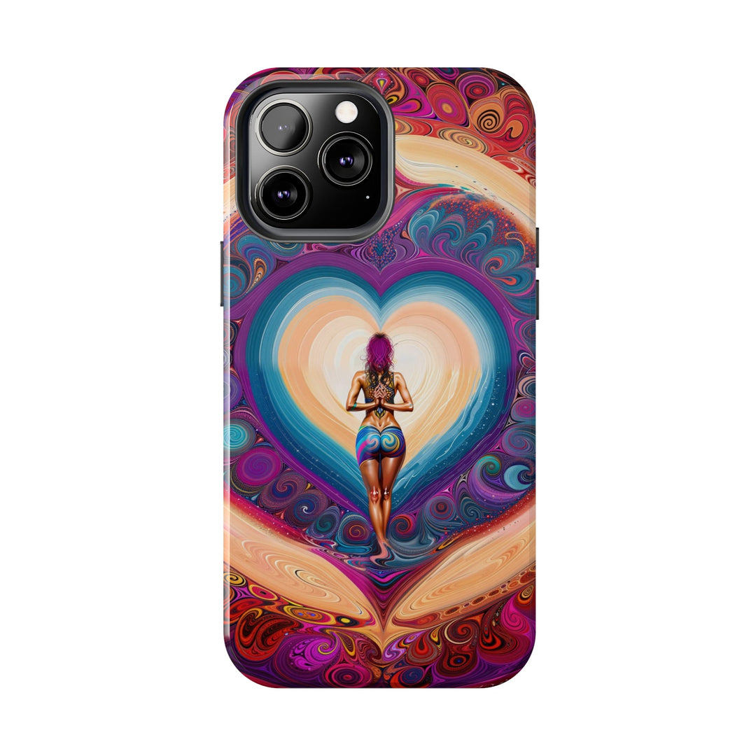 Cosmic Heart Vortex - Tough Phone Case - Phone Case - g(0D·IO) - iPhone 13 Mini - -