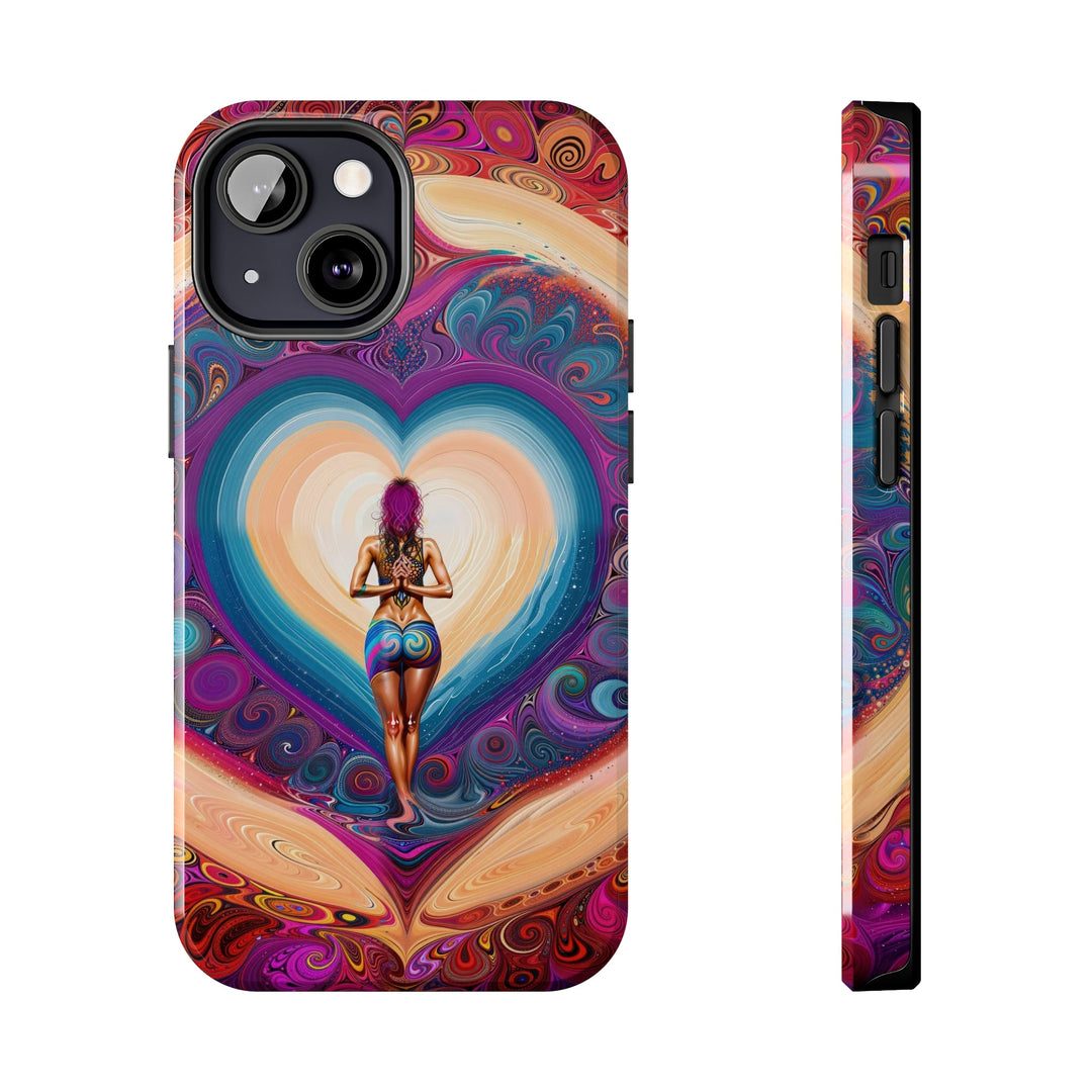 Cosmic Heart Vortex - Tough Phone Case - Phone Case - g(0D·IO) - iPhone 13 Mini - -