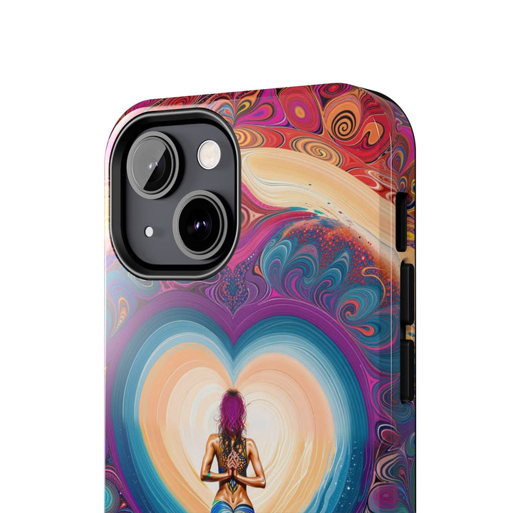 Cosmic Heart Vortex - Tough Phone Case - Phone Case - g(0D·IO) - iPhone 13 Mini - -