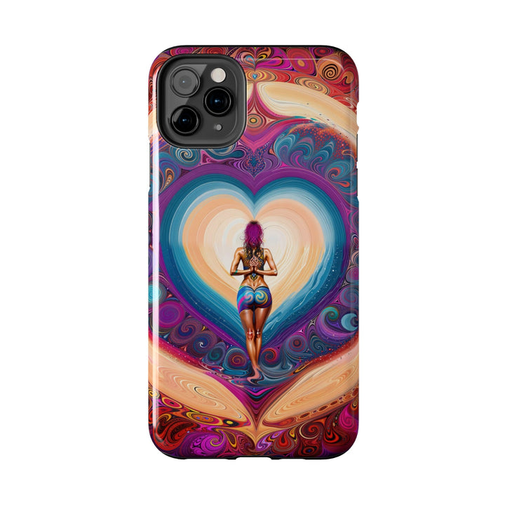 Cosmic Heart Vortex - Tough Phone Case - Phone Case - g(0D·IO) - iPhone 13 Mini - -