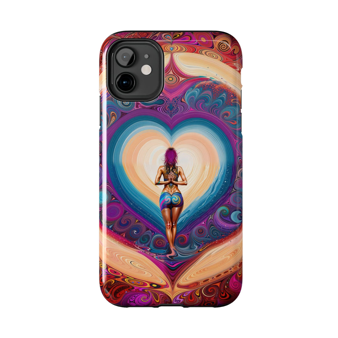 Cosmic Heart Vortex - Tough Phone Case - Phone Case - g(0D·IO) - iPhone 13 Mini - -