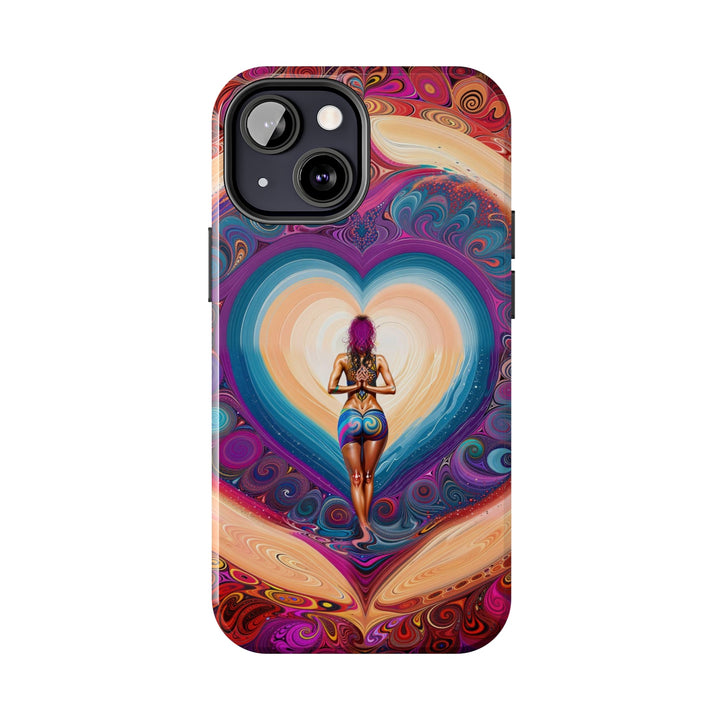 Cosmic Heart Vortex - Tough Phone Case - Phone Case - g(0D·IO) - iPhone 13 Mini - -