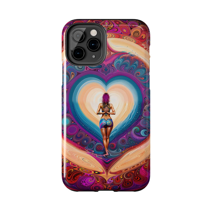 Cosmic Heart Vortex - Tough Phone Case - Phone Case - g(0D·IO) - iPhone 13 Mini - -