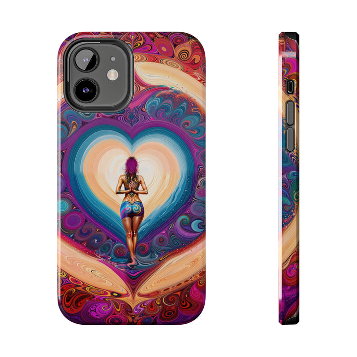 Cosmic Heart Vortex - Tough Phone Case - Phone Case - g(0D·IO) - iPhone 12 - -