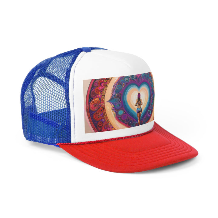 Cosmic Heart Vortex - Trucker Hat - Hats - g(0D·IO) - Pink - One size -