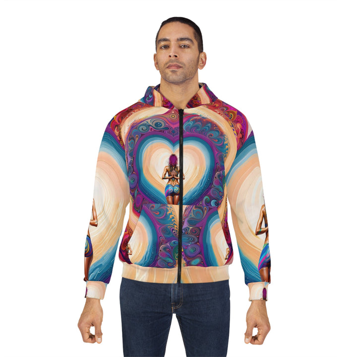 Cosmic Heart Vortex - Unisex Zip Hoodie - All Over Prints - g(0D·IO) - XS - -