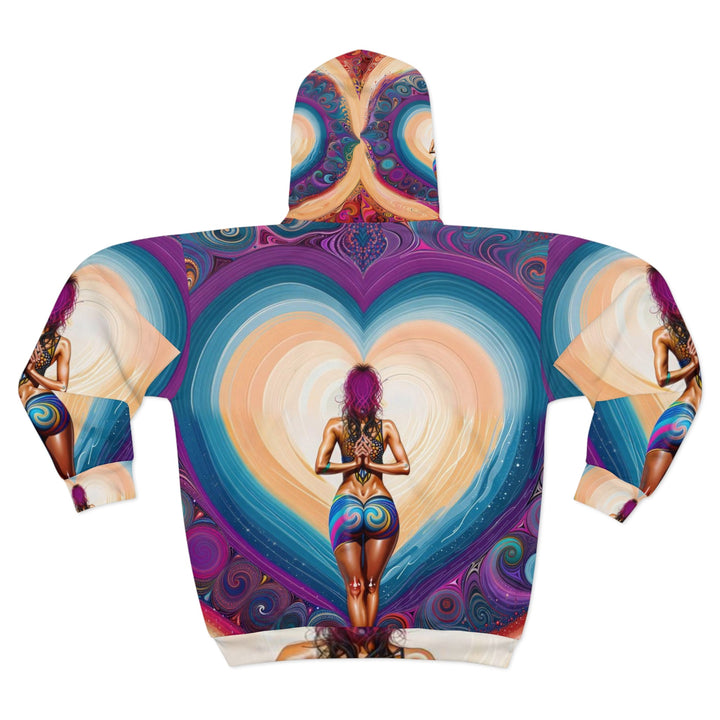 Cosmic Heart Vortex - Unisex Zip Hoodie - All Over Prints - g(0D·IO) - XS - -