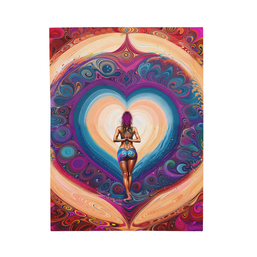 Cosmic Heart Vortex - Velveteen Plush Blanket - All Over Prints - g(0D·IO) - 30" × 40" - -