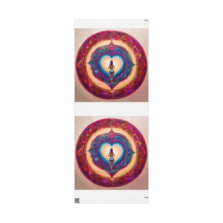 Cosmic Heart Vortex - Wrapping Paper - Home Decor - g(0D·IO) - 30'' x 72'' - Matte -