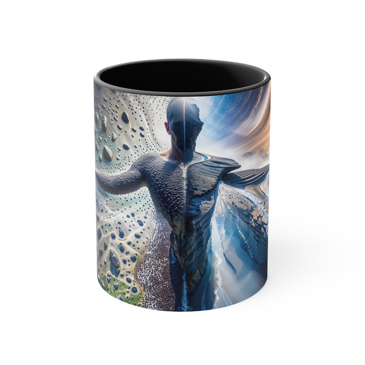 Cosmic Human Duality - Accent Coffee Mug - Mug - g(0D·IO) - Black - 11oz -