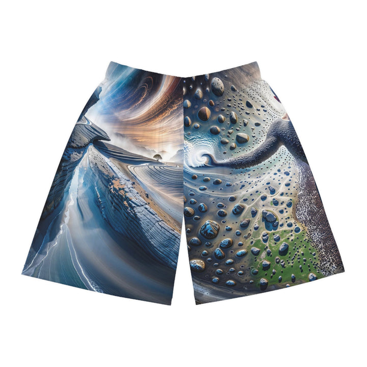 Cosmic Human Duality - AOP Basketball Shorts - All Over Prints - g(0D·IO) - Seam thread color automatically matched to design - XS -