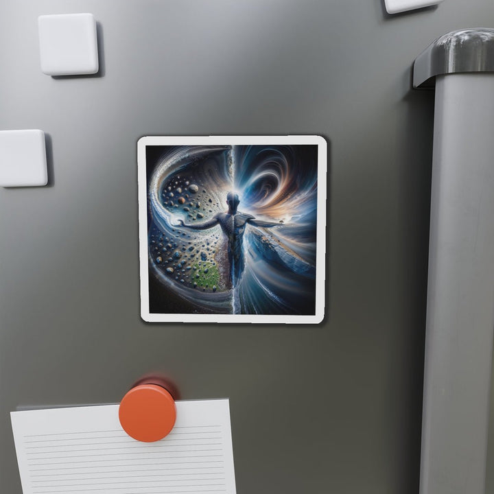 Cosmic Human Duality - Die-cut Magnet - Home Decor - g(0D·IO) - 6 × 6" - Die-Cut - 1 pc