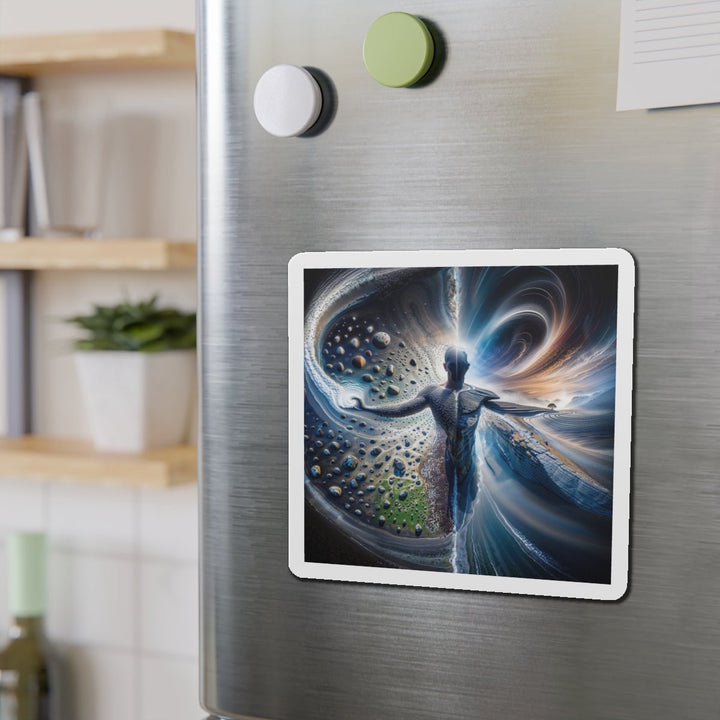 Cosmic Human Duality - Die-cut Magnet - Home Decor - g(0D·IO) - 6 × 6" - Die-Cut - 1 pc