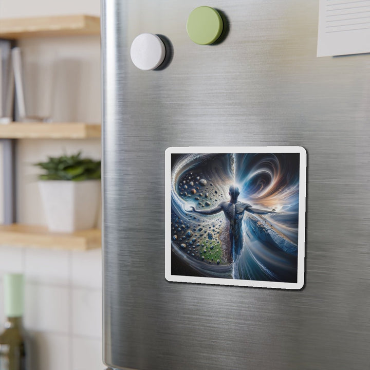 Cosmic Human Duality - Die-cut Magnet - Home Decor - g(0D·IO) - 6 × 6" - Die-Cut - 1 pc
