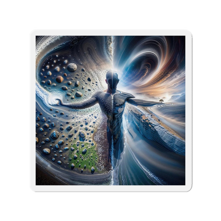 Cosmic Human Duality - Die-cut Magnet - Home Decor - g(0D·IO) - 2" x 2" - Die-Cut - 1 pc