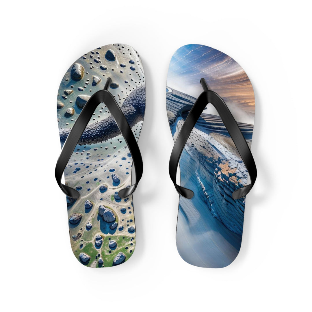 Cosmic Human Duality - Flip Flops - Shoes - g(0D·IO) - M - Black sole -