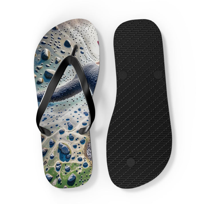 Cosmic Human Duality - Flip Flops - Shoes - g(0D·IO) - XL - Black sole -