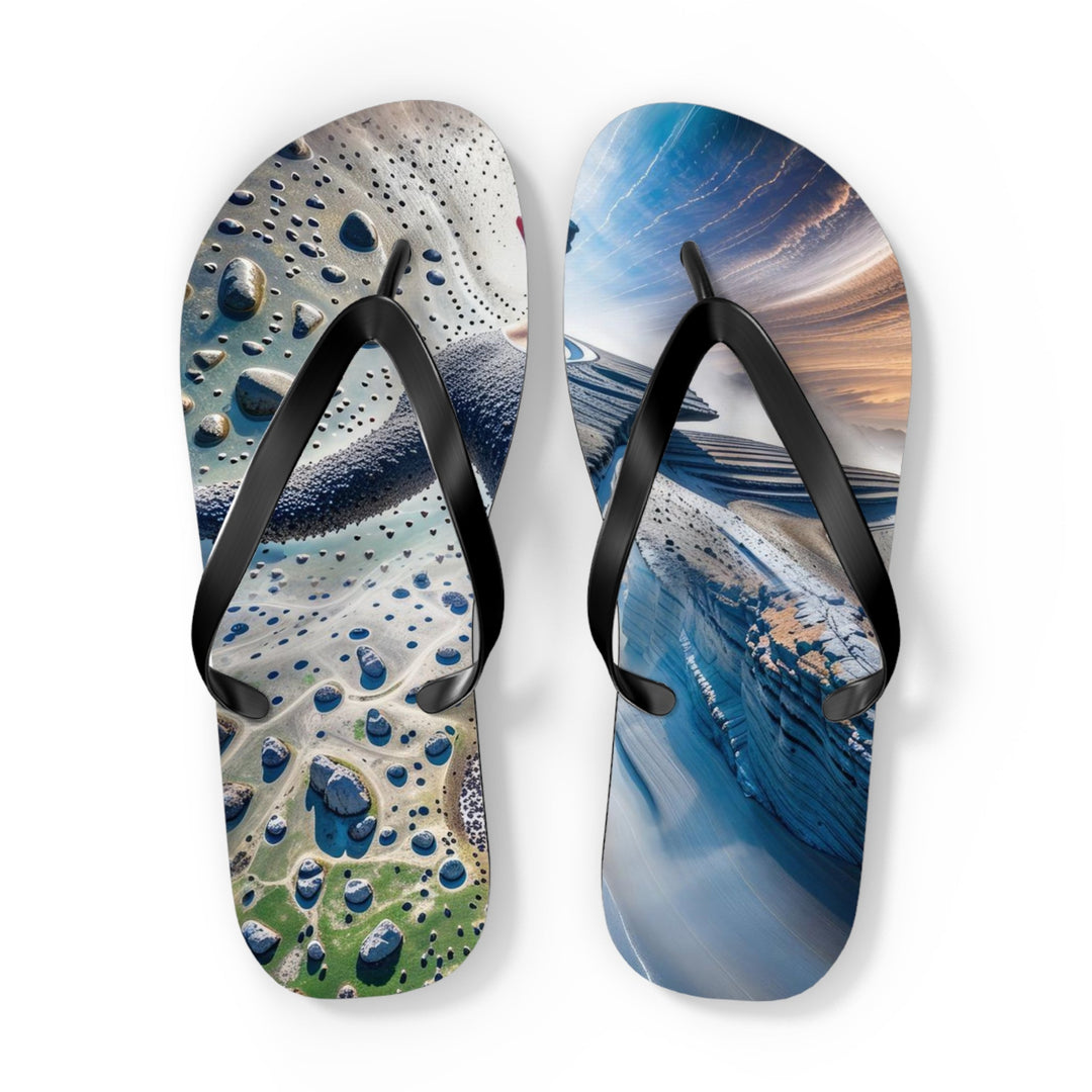 Cosmic Human Duality - Flip Flops - Shoes - g(0D·IO) - XL - Black sole -